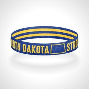 Reversible North Dakota Strong Bracelet Wristband